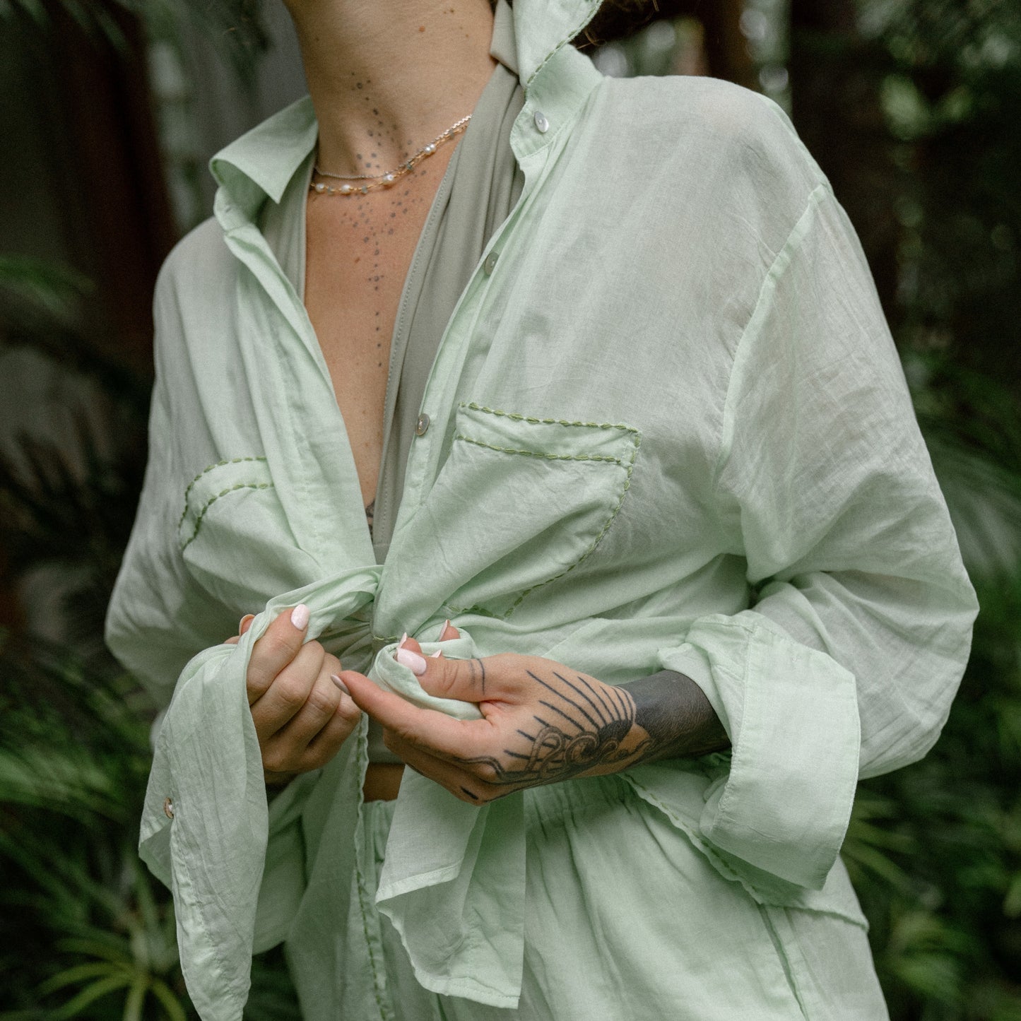 Voyage Blouse in Soft Mint