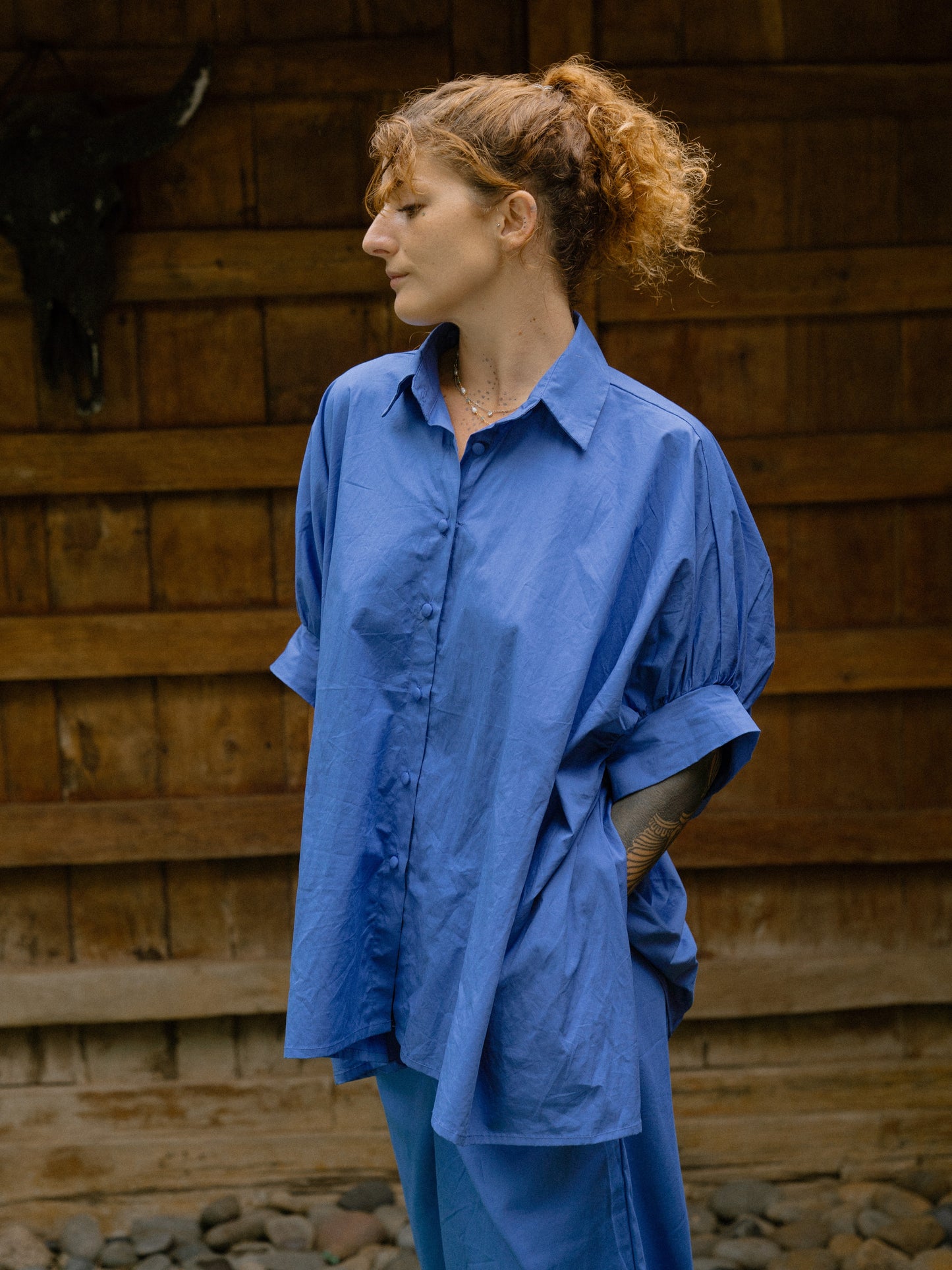 Crinkle Blouse & Hiiragi Pant Set