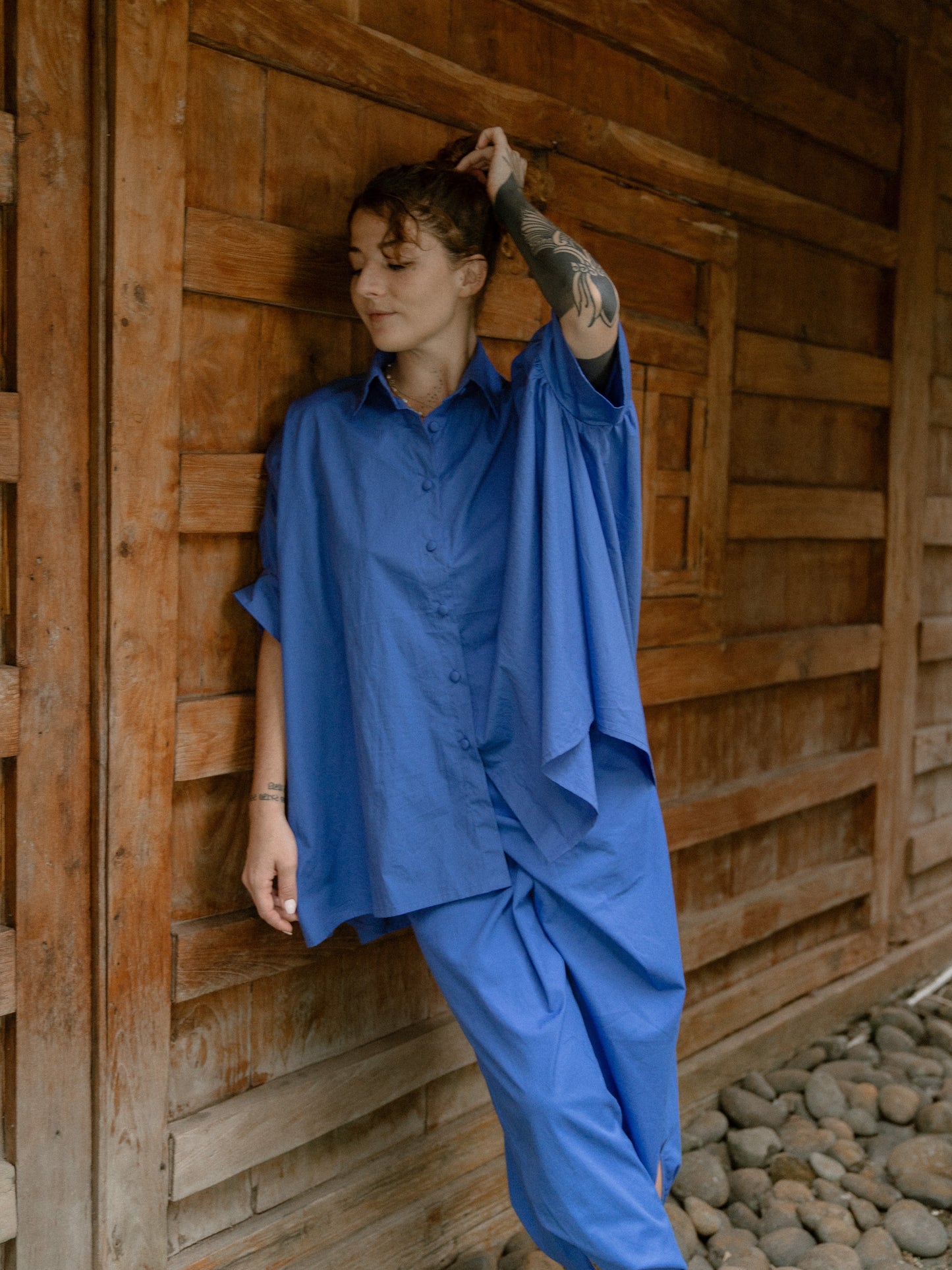 Crinkle Blouse & Hiiragi Pant Set