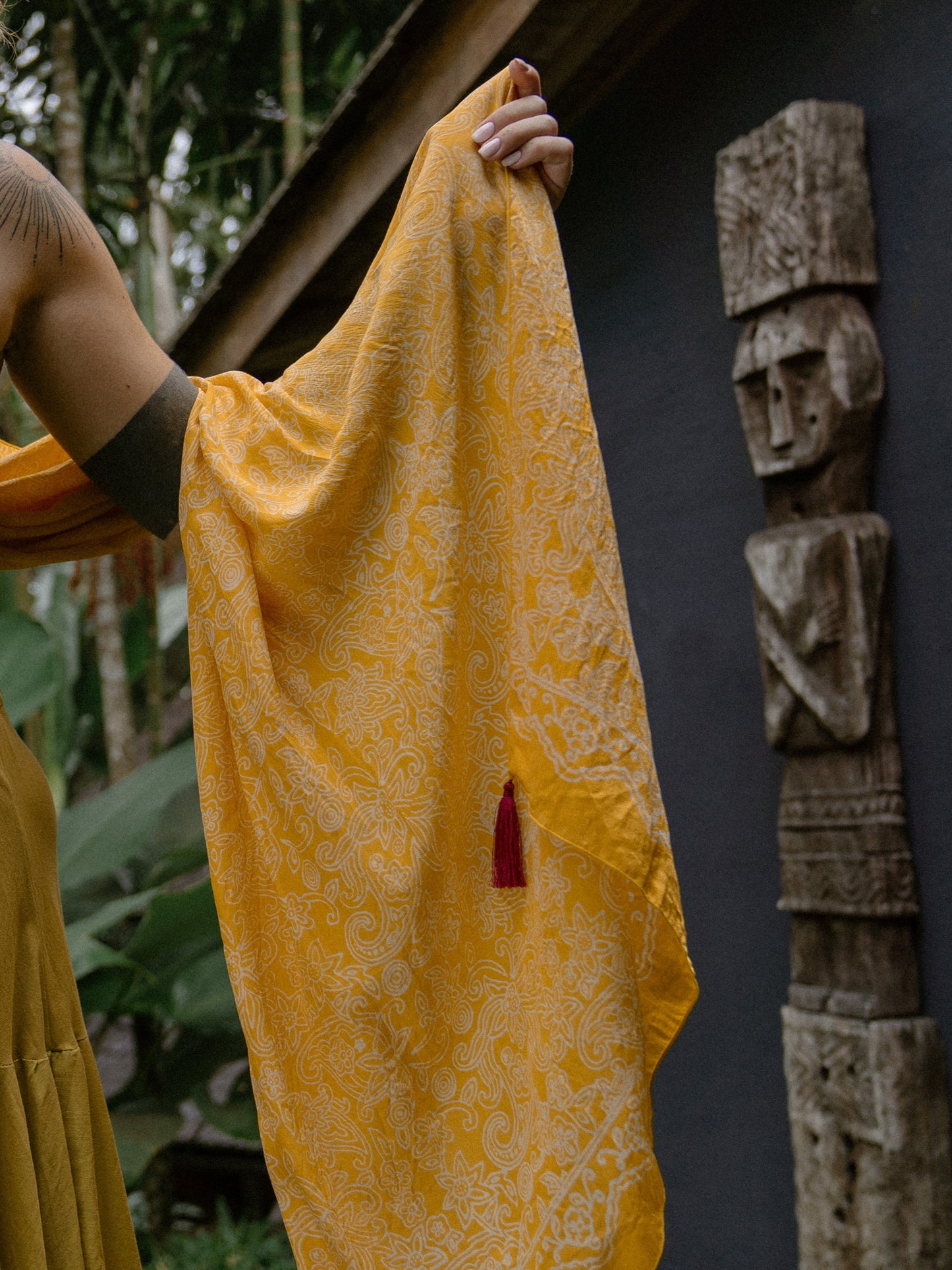 Batik Satin Silk Scarf