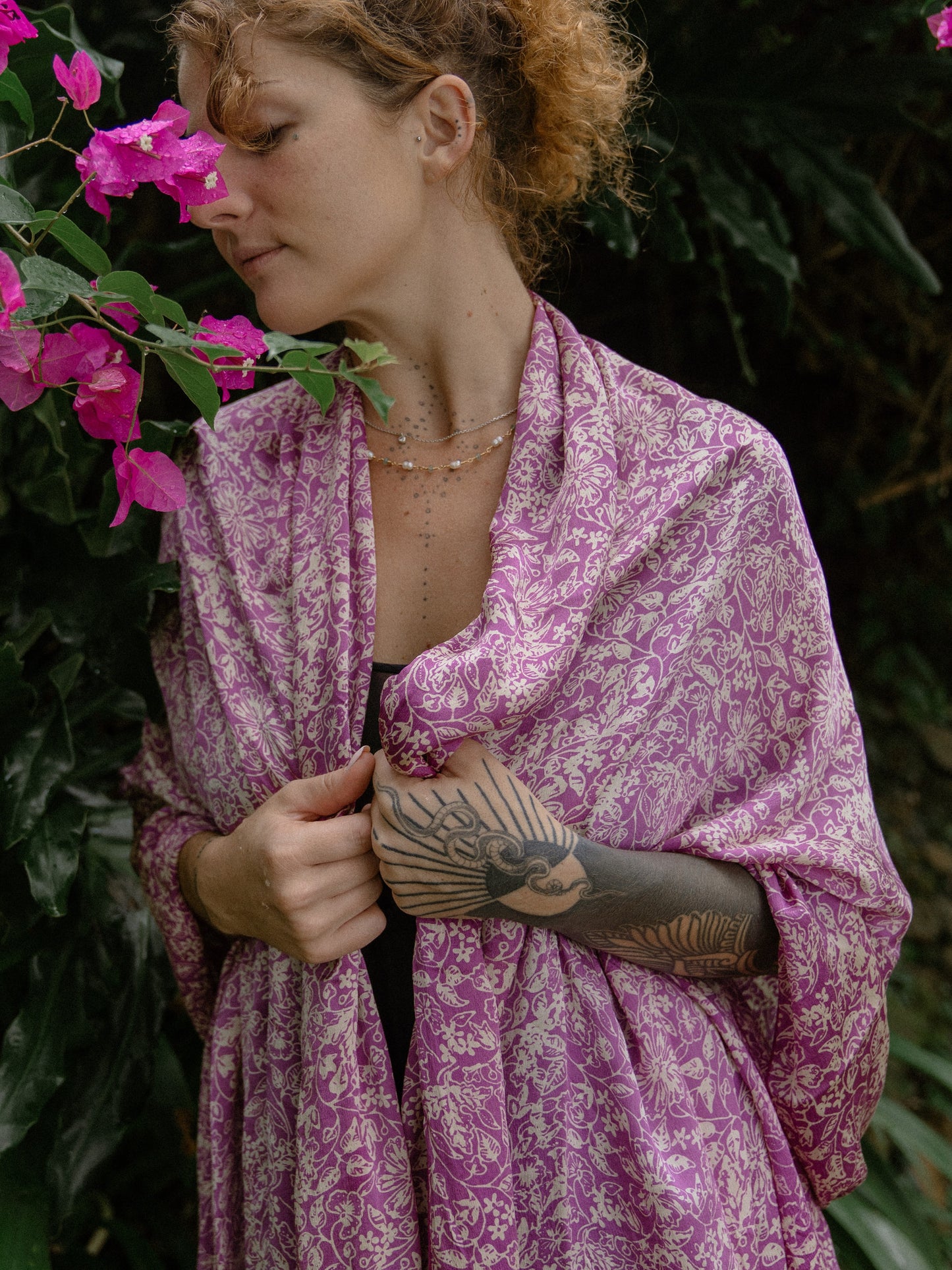 Batik Satin Silk Scarf