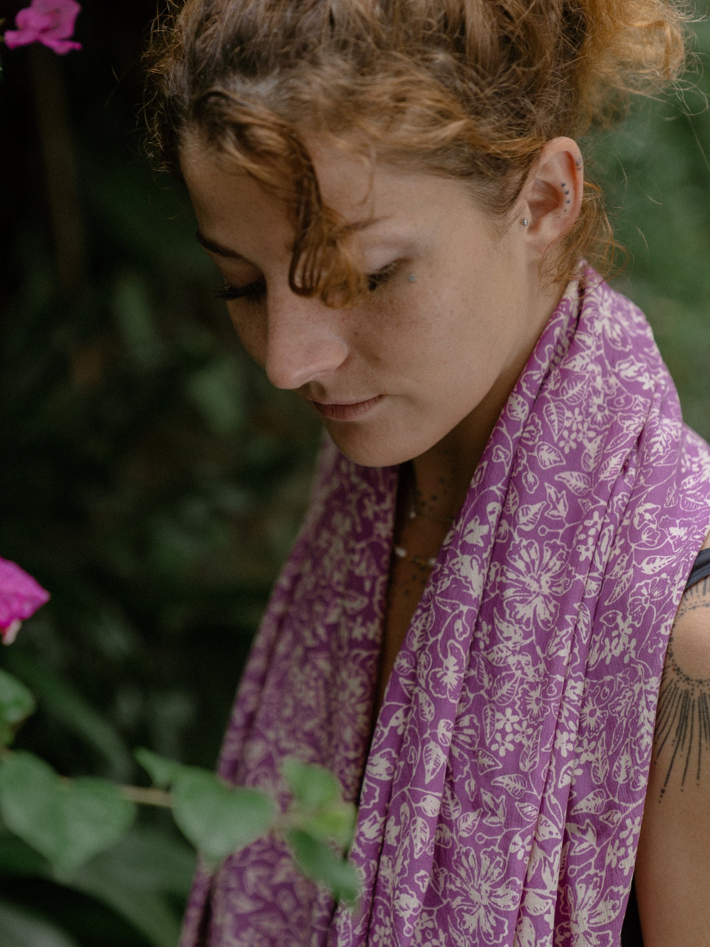 Batik Satin Silk Scarf