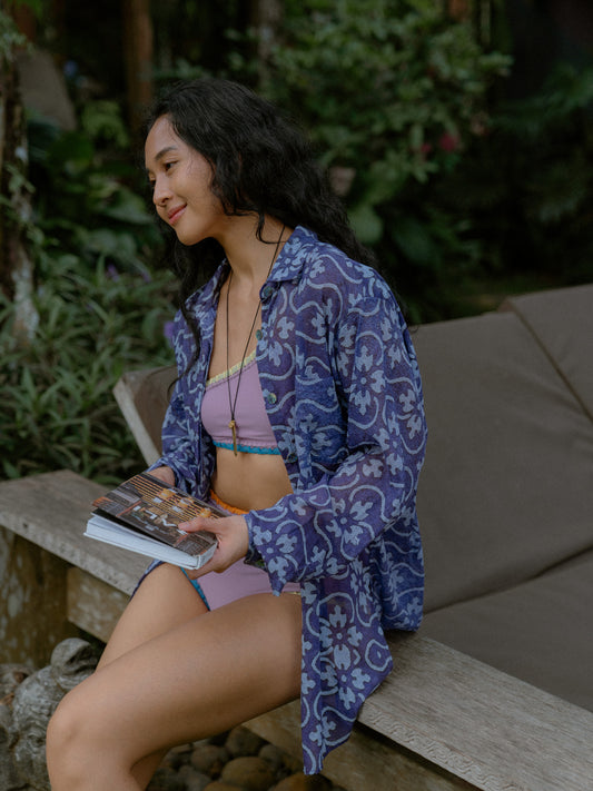 Ma Chemise Blouse - Flower Purple Edition