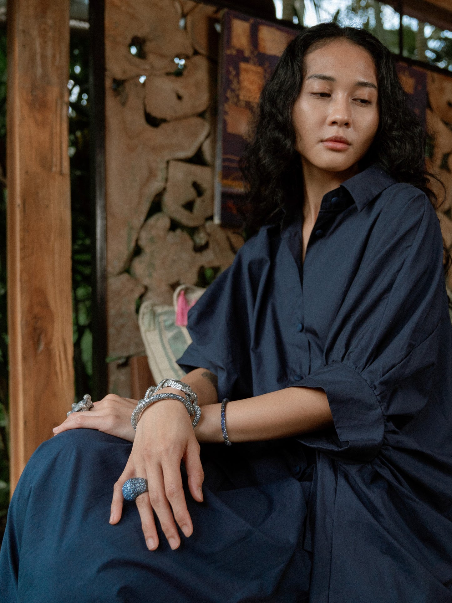 Crinkle Blouse & Hiiragi Pant Set