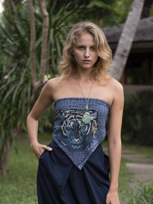 Blue Tiger Bandana