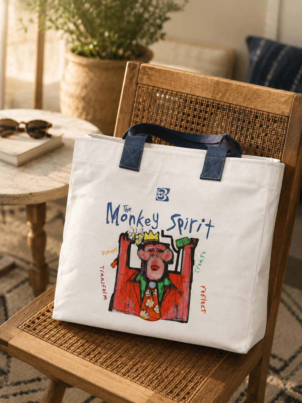 The Monkey Spirit Canvas Tote – Carry the Art