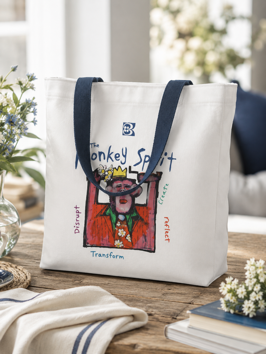 The Monkey Spirit Canvas Tote – Carry the Art