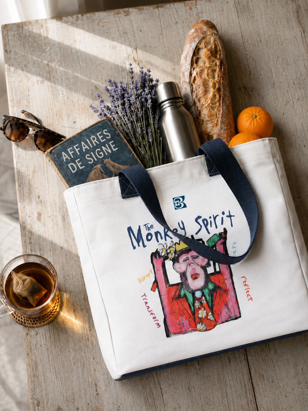 The Monkey Spirit Canvas Tote – Carry the Art
