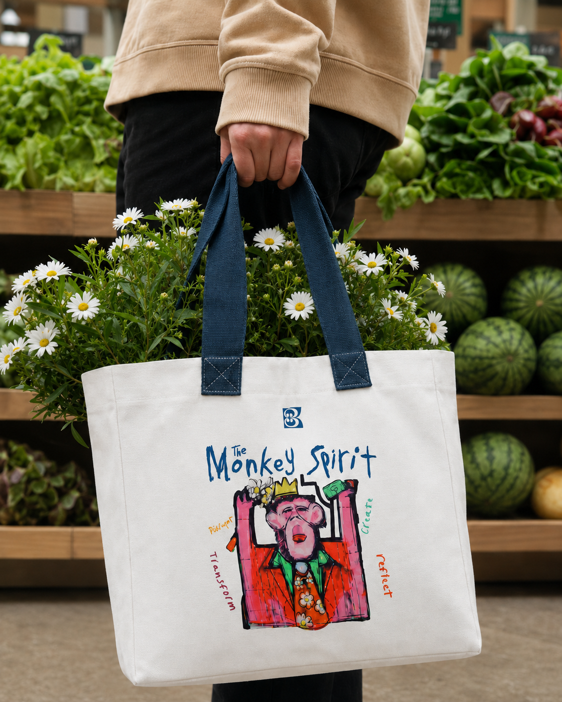 The Monkey Spirit Canvas Tote – Carry the Art